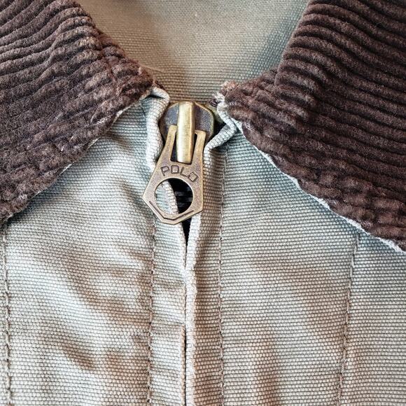 POLO RALPH LAUREN Canvas Trucker Barn Chore Jacket w/ Corduroy Trim Men's Medium - Picture 3 of 16
